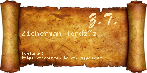 Zicherman Teréz névjegykártya